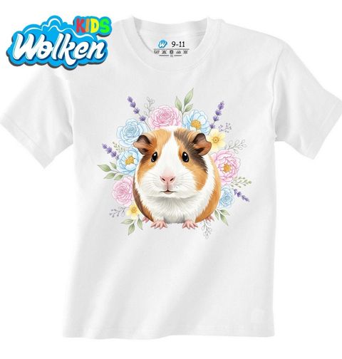 Obrázek produktu Dětské tričko Morče hladkosrsté mezi Květinami