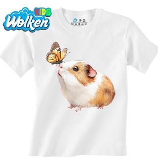 Dětské tričko Morče hladkosrsté s Motýlem.jpg