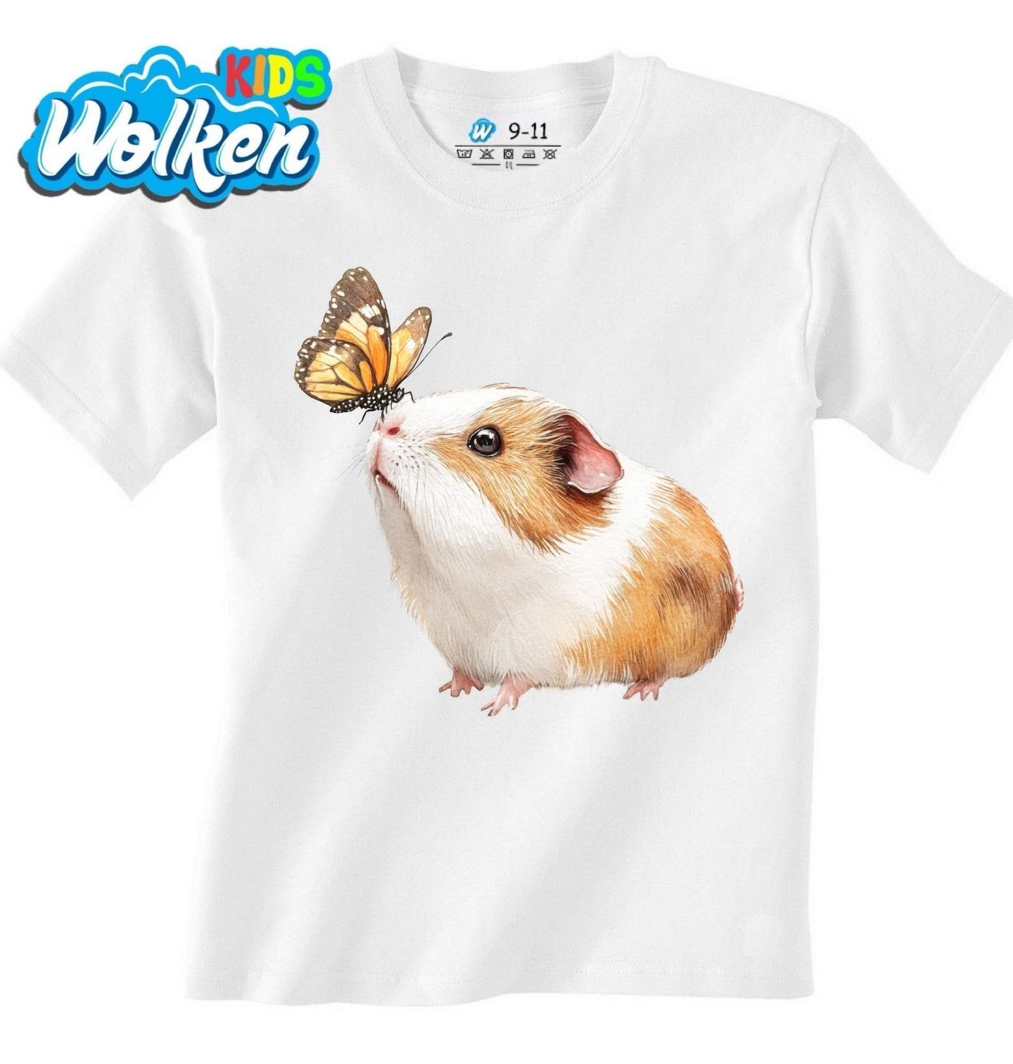 Dětské tričko Morče hladkosrsté s Motýlem.jpg