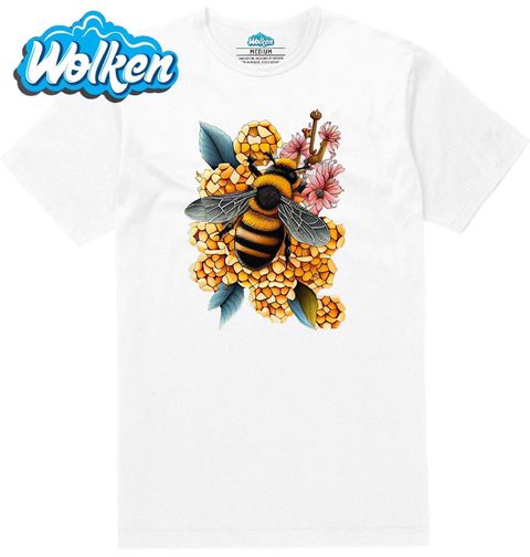 Obrázek produktu Pánské tričko Včela opylující Žluté Květy