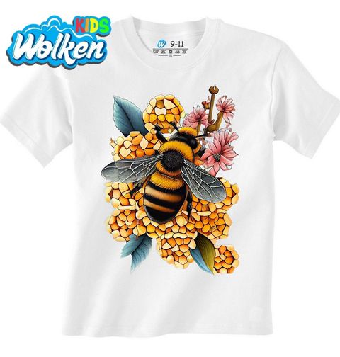 Obrázek produktu Dětské tričko Včela opylující Žluté Květy