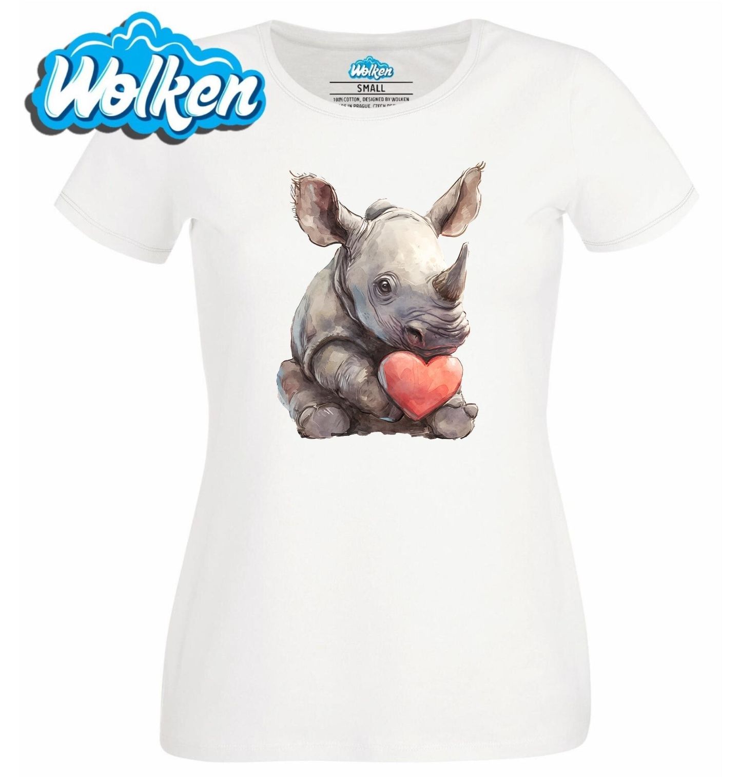 Dámské tričko  Mládě Nosorožce se Srdem.jpg