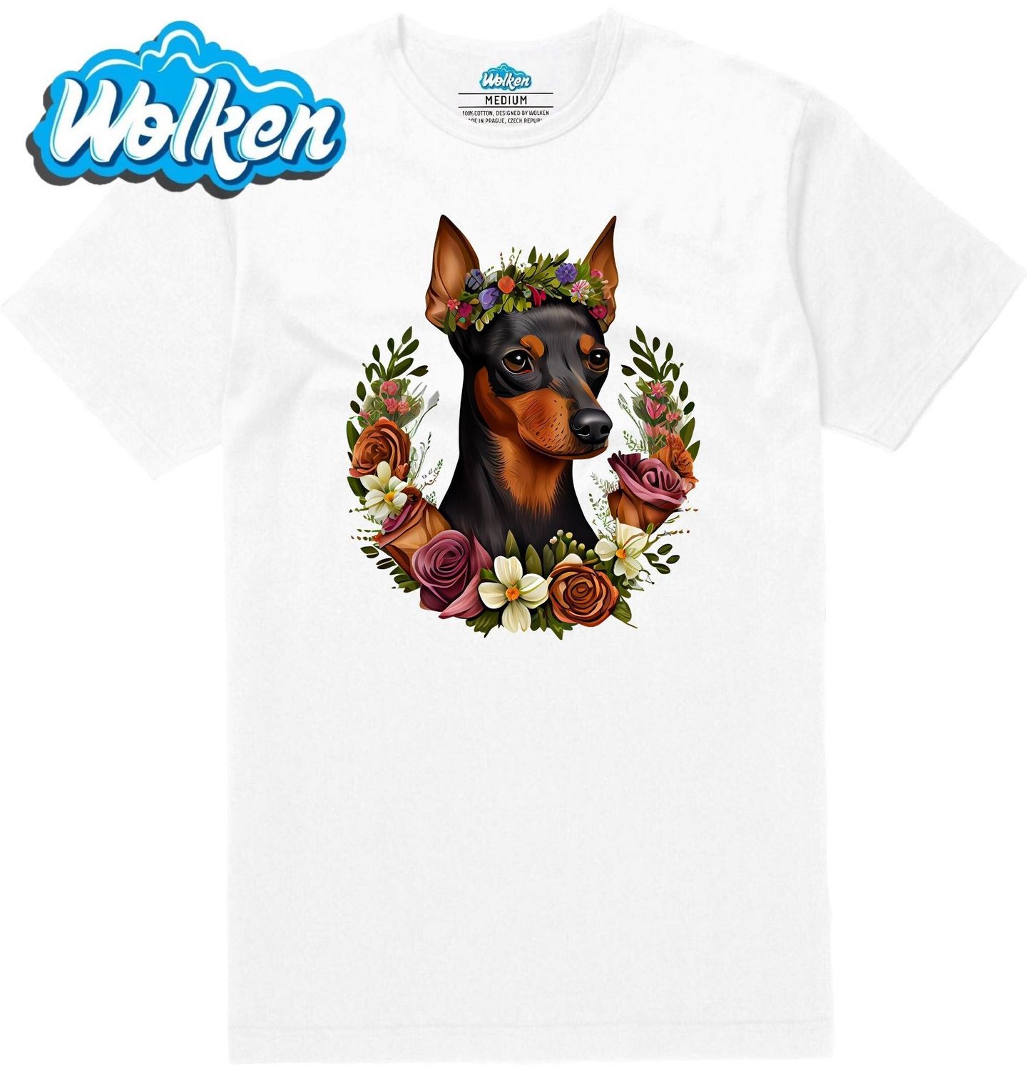 Pánské tričko  Trpasličí pinč v Květinovém Věnci.jpg