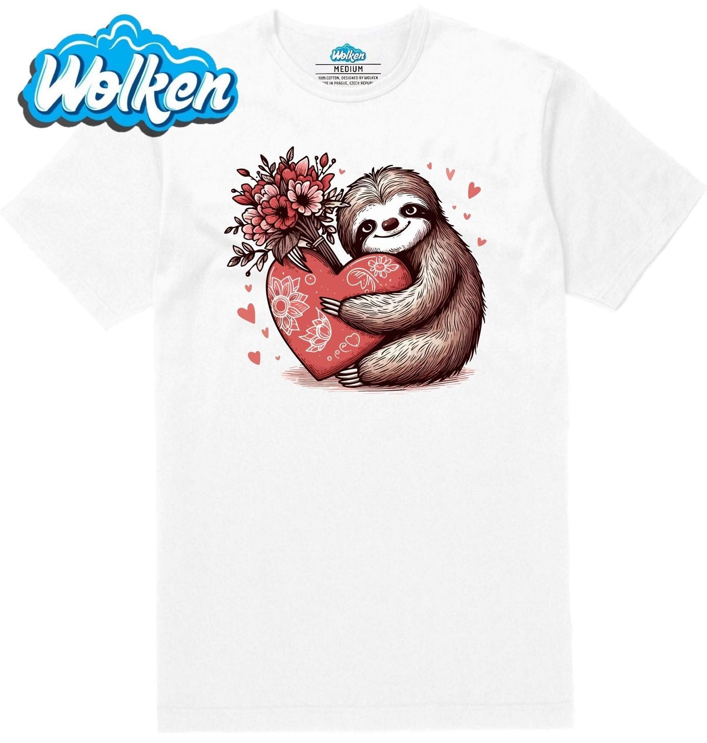 Pánské tričko  Zamilovaný Lenochod se Srdcem.jpg