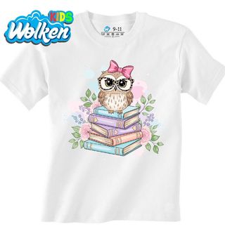 Dětské tričko Moudrá Sova na Knihách.jpg