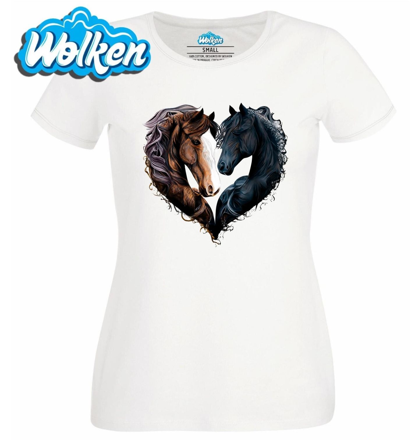 Dámské tričko  Černý a Hnědý Kůň Věčná láska.jpg