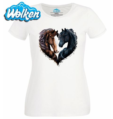 Obrázek produktu Dámské tričko Černý a Hnědý Kůň Věčná láska