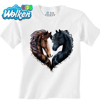 Dětské tričko Černý a Hnědý Kůň Věčná láska.jpg