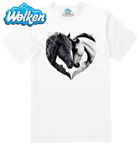 Obrázek produktu Pánské tričko Zamilovaný Černý a Bílý Kůň