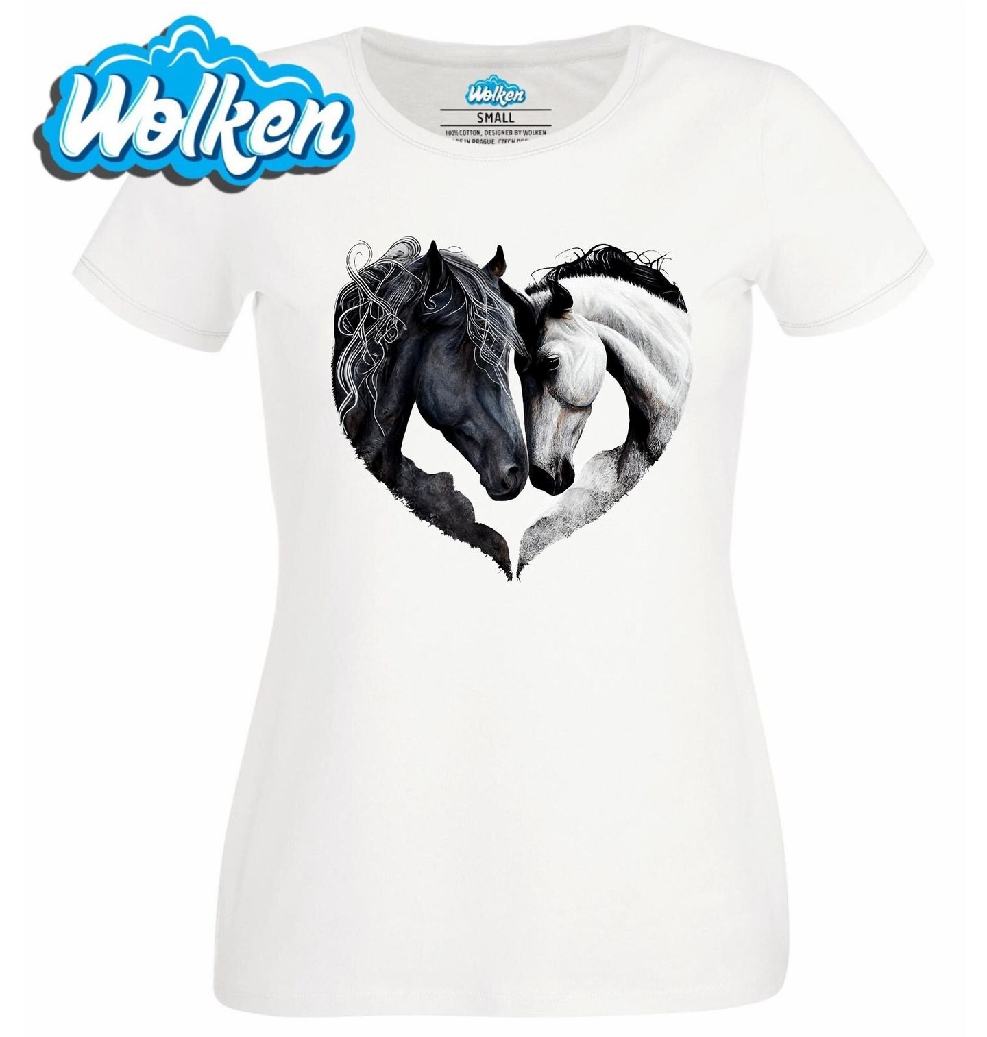Dámské tričko  Zamilovaný Černý a Bílý Kůň.jpg