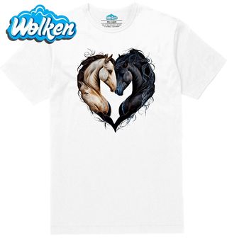 Pánské tričko  Koňská Láska Černý a Světlý Kůň.jpg