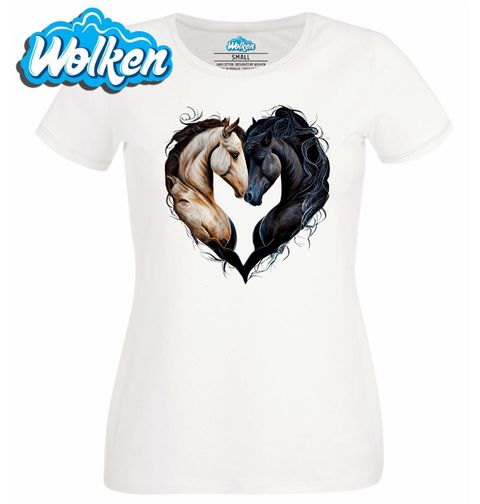 Obrázek produktu Dámské tričko Koňská Láska Černý a Světlý Kůň