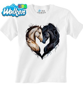 Dětské tričko Koňská Láska Černý a Světlý Kůň.jpg