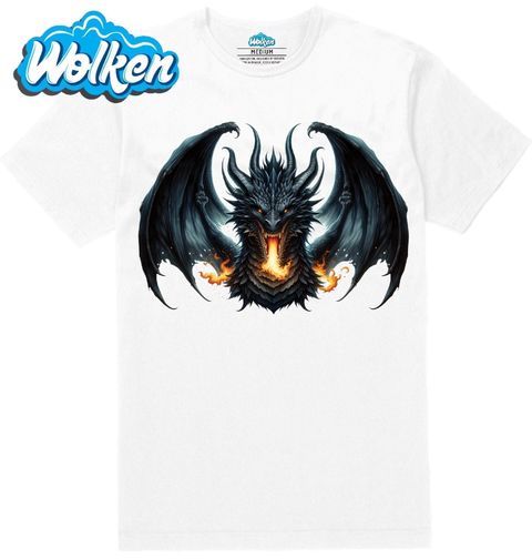 Obrázek produktu Pánské tričko Černý Drak Chrlící Oheň