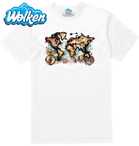 Obrázek produktu Pánské tričko Starodávná Mapa Světa