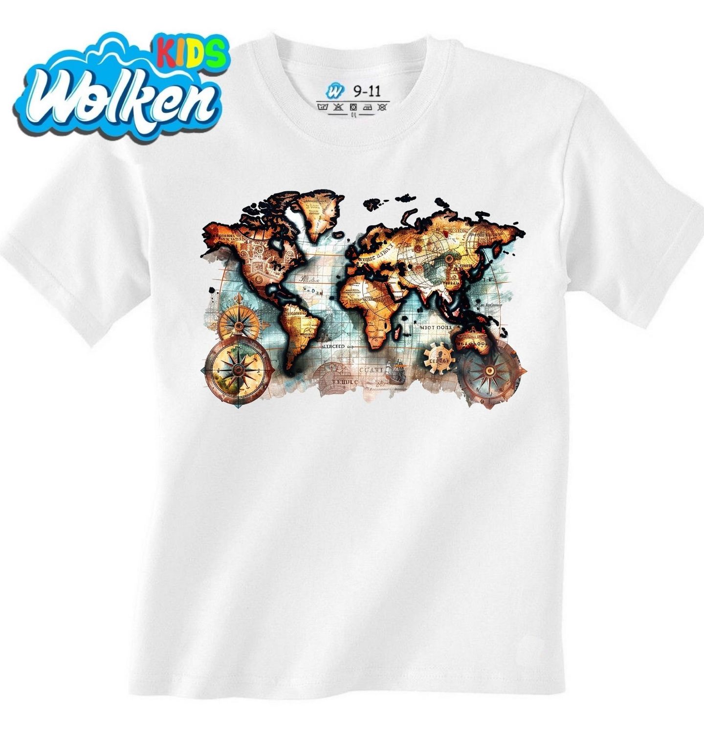 Dětské tričko Starodávná Mapa Světa.jpg