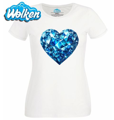 Obrázek produktu Dámské tričko Modré Diamantové Srdce