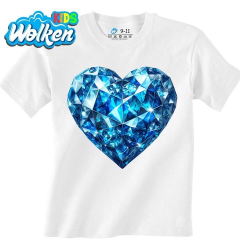 Obrázek produktu Dětské tričko Modré Diamantové Srdce