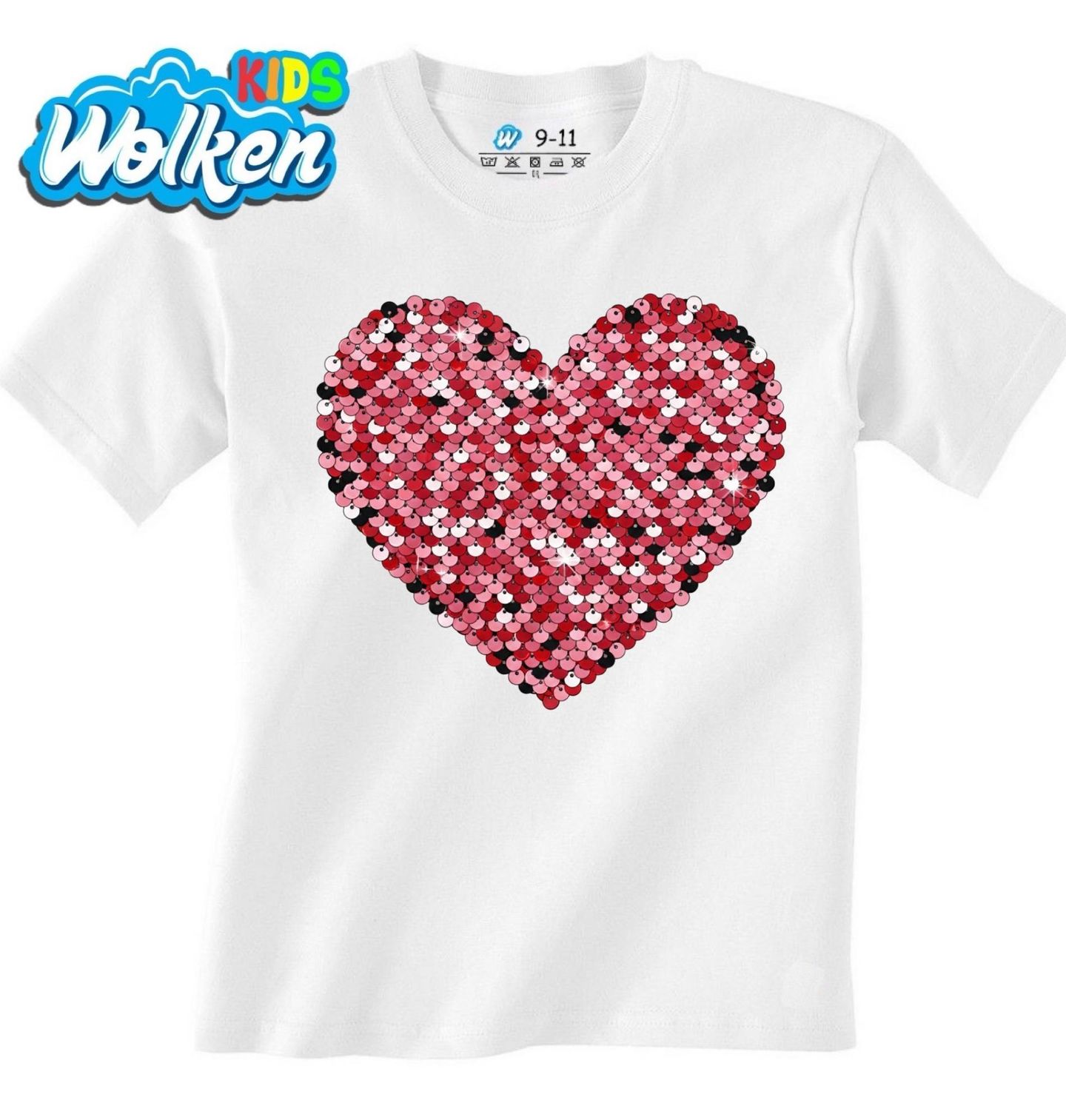 Dětské tričko Růžové Srdce z Flitrů.jpg