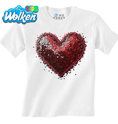 Obrázek produktu Dětské tričko Flitrový Polštář Srdce