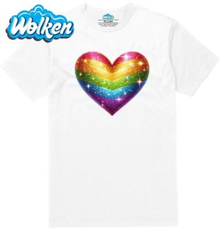 Pánské tričko  Duhové Třpytivé Srdce.jpg