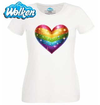 Dámské tričko  Duhové Třpytivé Srdce.jpg