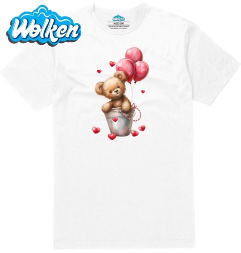 Obrázek produktu Pánské tričko Valentýnský Medvídek s Balónky
