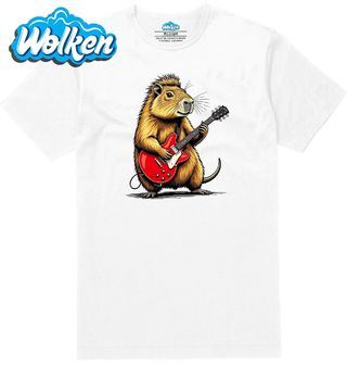 Pánské tričko  Rocková Kapybara s Kytarou.jpg