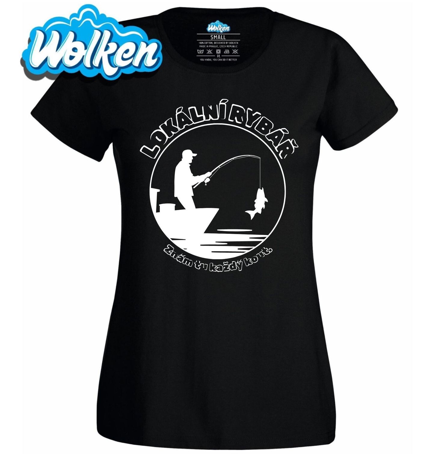 Dámské tričko Lokální Rybář Znám tu každý kout.jpg