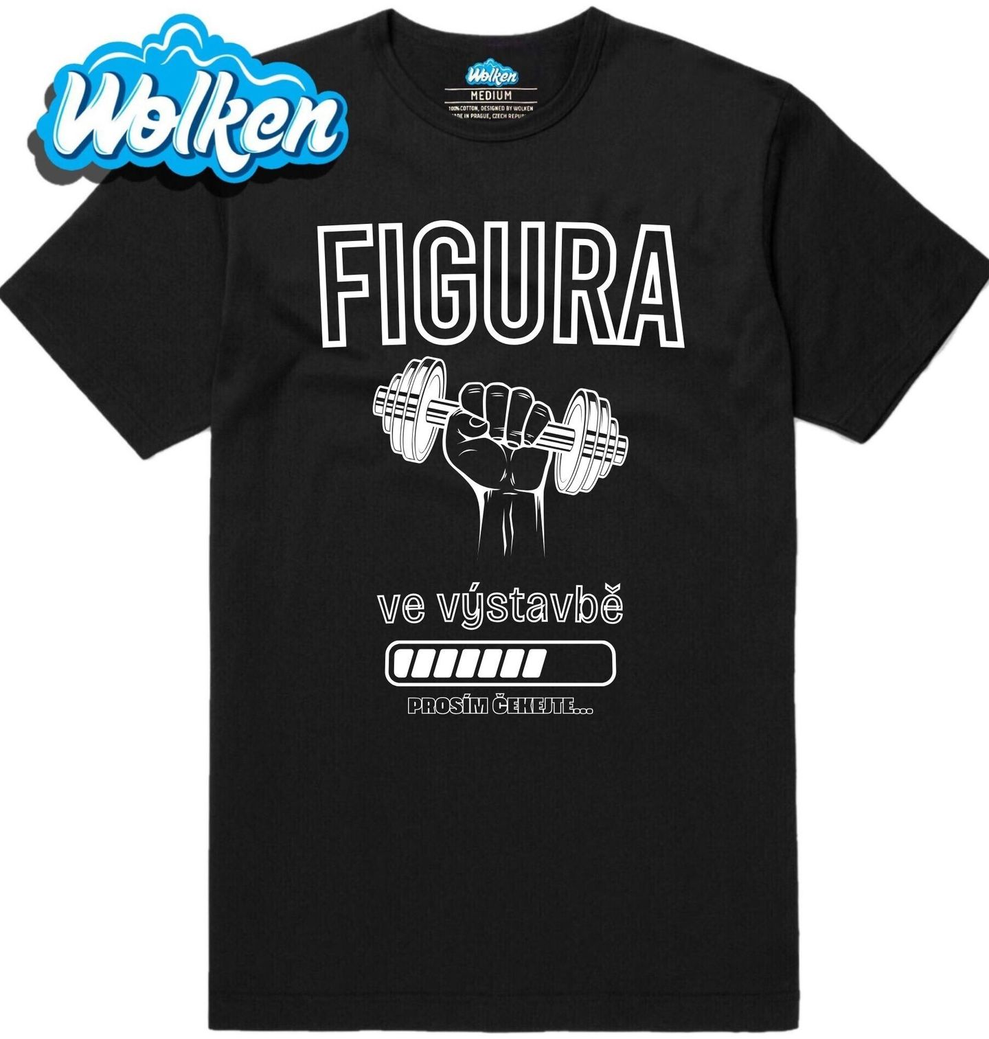 Pánské tričko Figura ve výstavbě - Prosím čekejte.jpg