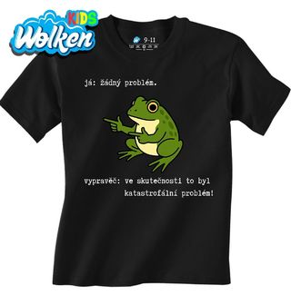Dětské tričko Žabí Vypravěč_ ve skutečnosti to byl katastrofální problém!.jpg