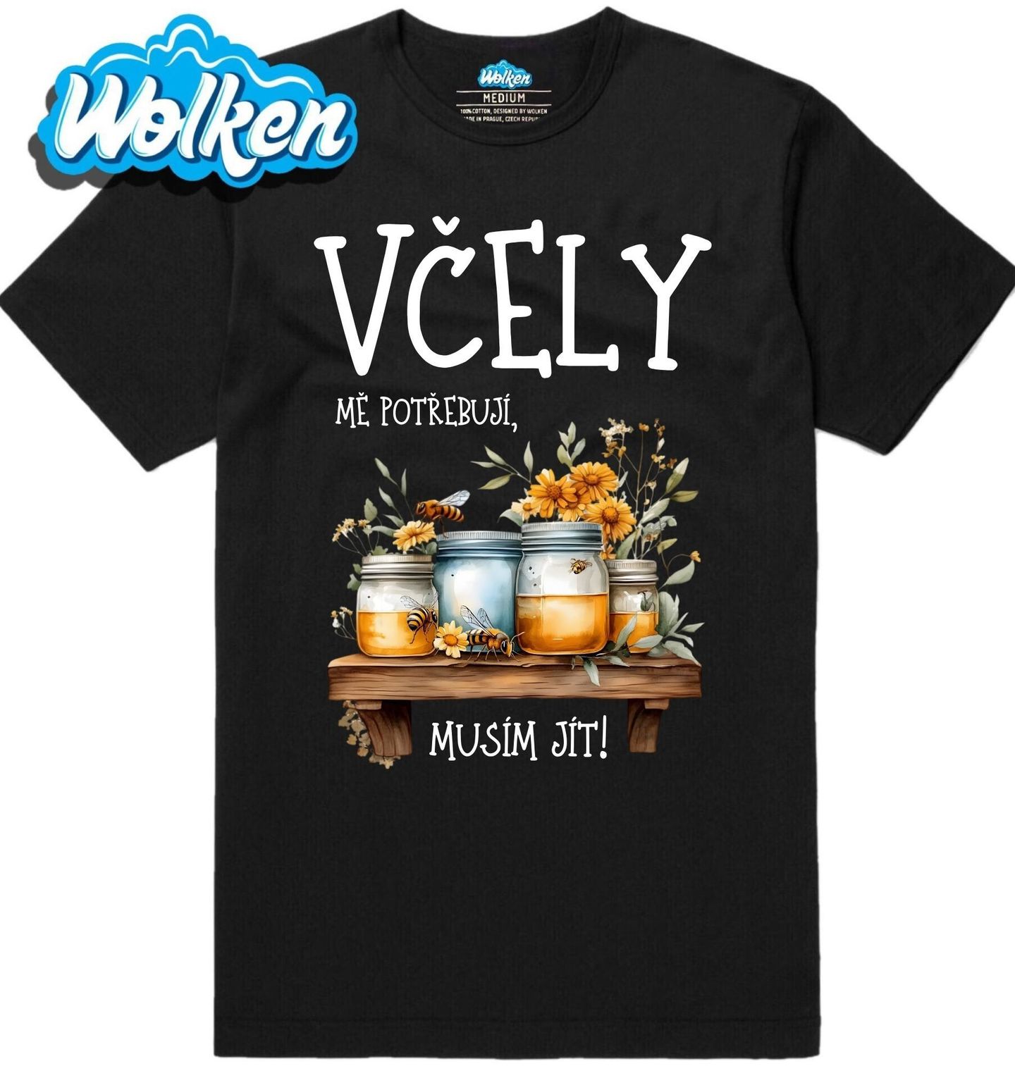 Pánské tričko Včely mě potřebují, musím jít!.jpg