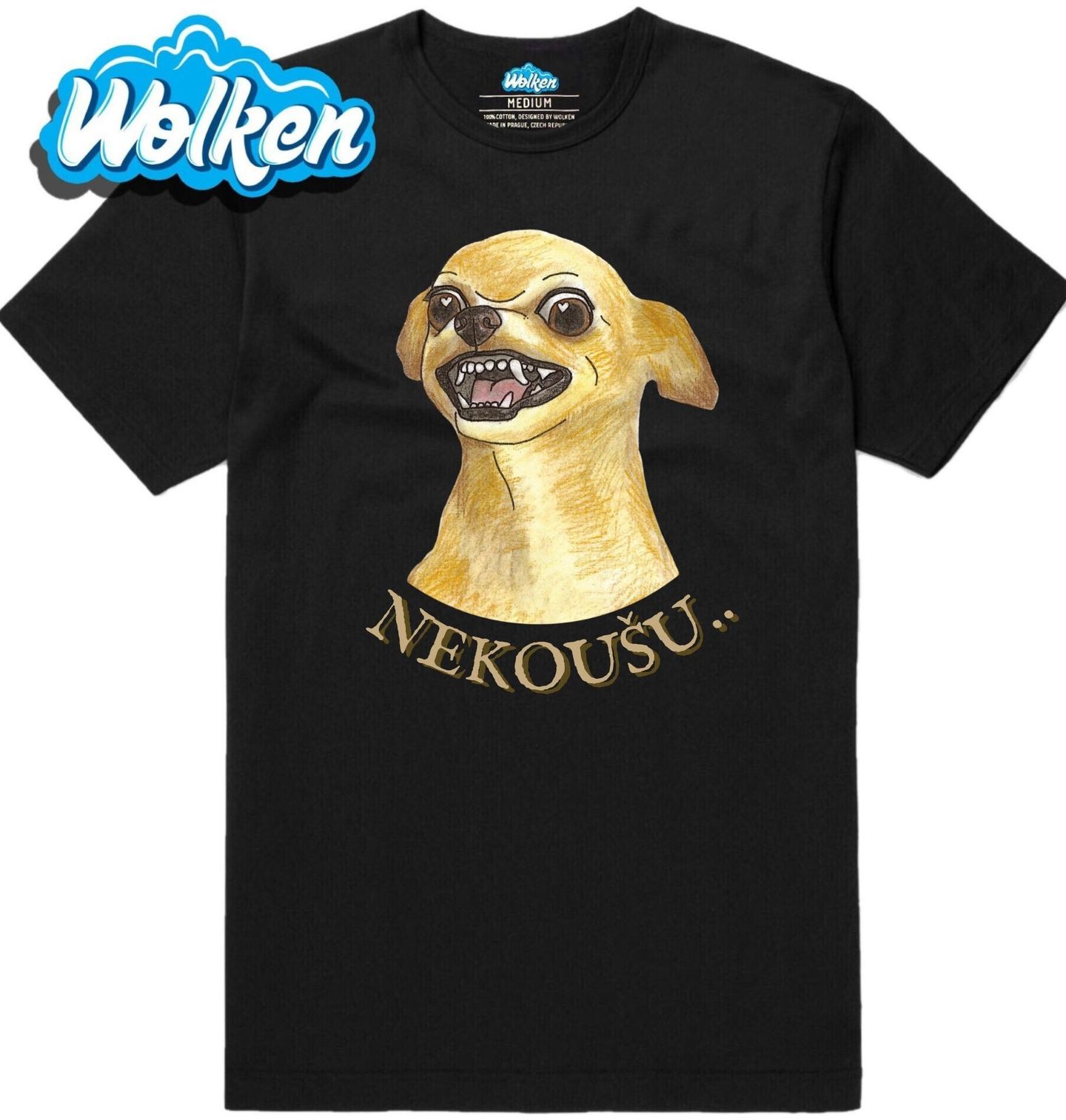 Pánské tričko Agresivní Čivava Nekoušu….jpg