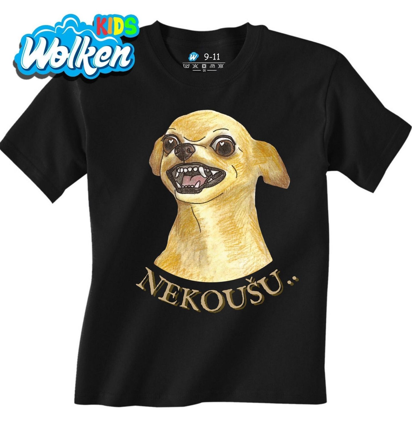 Dětské tričko Agresivní Čivava Nekoušu….jpg