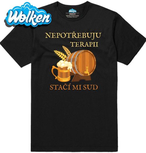 Obrázek produktu Pánské tričko Nepotřebuji terapii, stačí mi sud