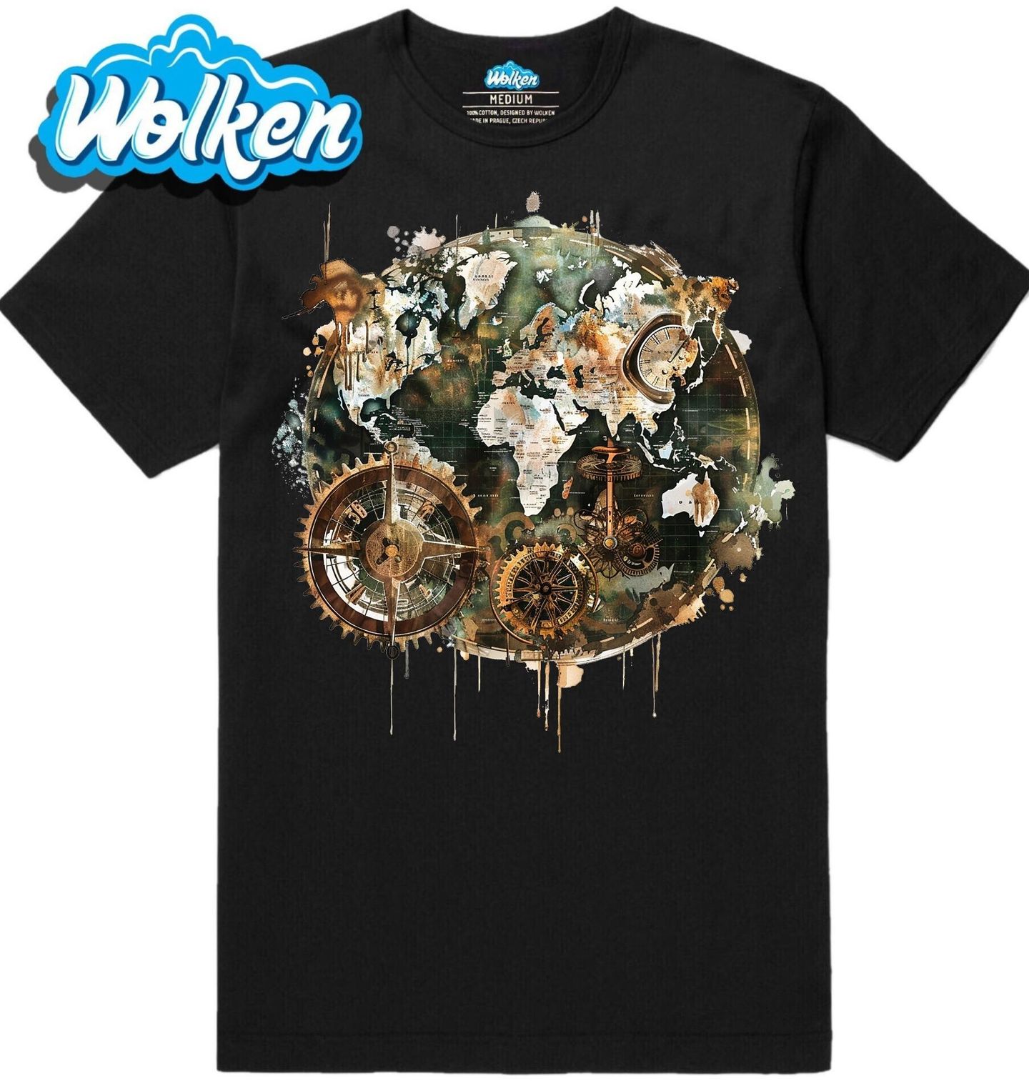 Pánské tričko Mapa světa a Kompas Pirátů.jpg