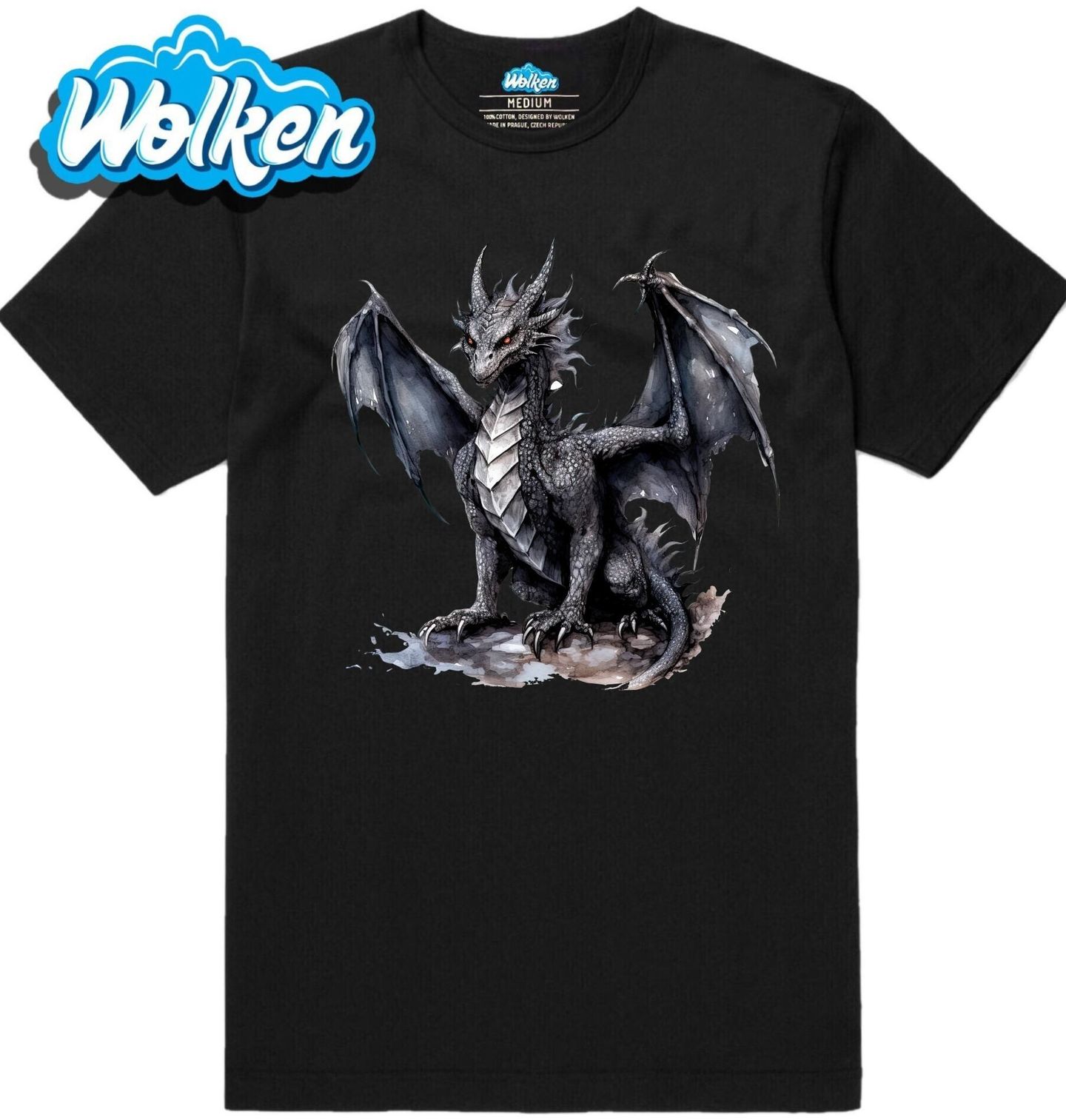 Pánské tričko Černý Stínový Drak.jpg