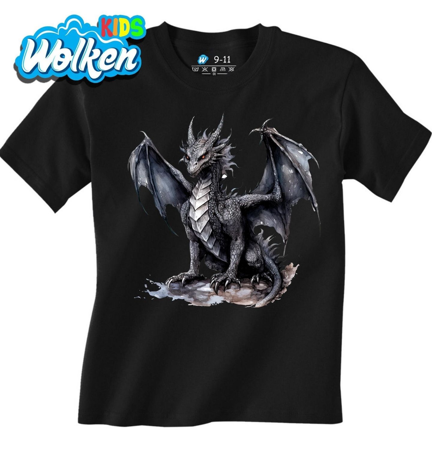 Dětské tričko Černý Stínový Drak.jpg