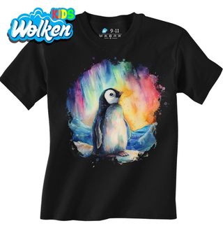 Dětské tričko Malý Tučňák pod Polární Září.jpg