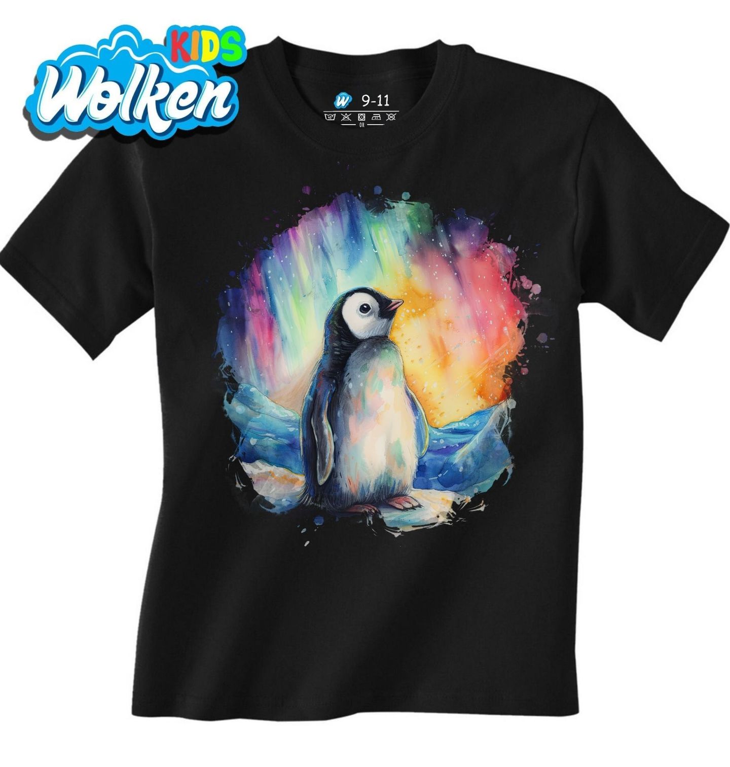 Dětské tričko Malý Tučňák pod Polární Září.jpg