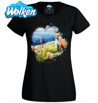 Dámské tričko Liška na Břehu Lesního Jezera.jpg