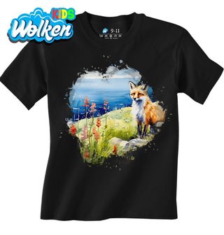 Dětské tričko Liška na Břehu Lesního Jezera.jpg