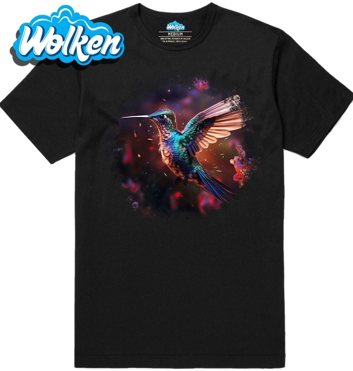 Pánské tričko Kolibřík modrolící v Letu.jpg