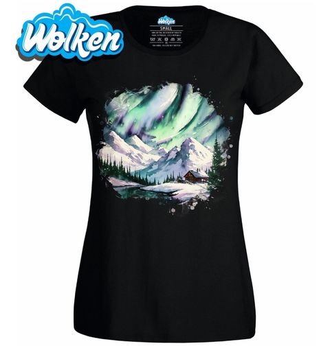 Obrázek produktu Dámské tričko Severské Hory pod Polární Září