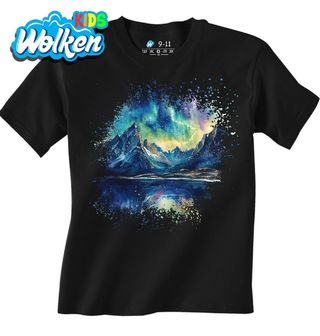Dětské tričko Horské Jezero pod Polární Září.jpg