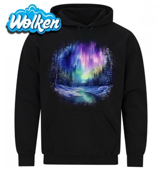 Mikina Polární Záře nad Zasněženým Lesem.jpg