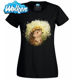 Dámské tričko Usměvavý Ježek v Květinách.jpg