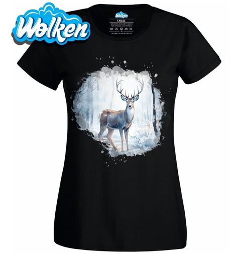 Obrázek produktu Dámské tričko Jelen v Zimním Lese