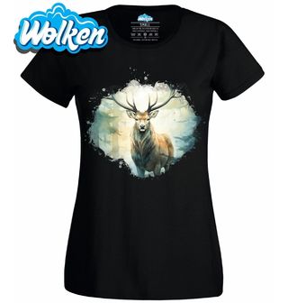 Dámské tričko Jelen evropský v Lese.jpg