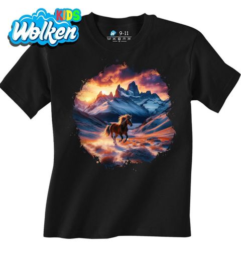 Obrázek produktu Dětské tričko Divoký Kůň Mustang v Horské Krajině